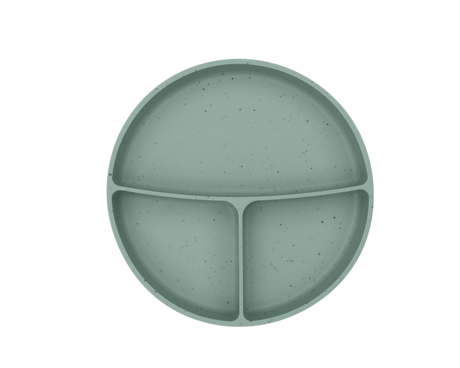 Чиния с отделения и вакуумно дъно Platinum Silicone Sage