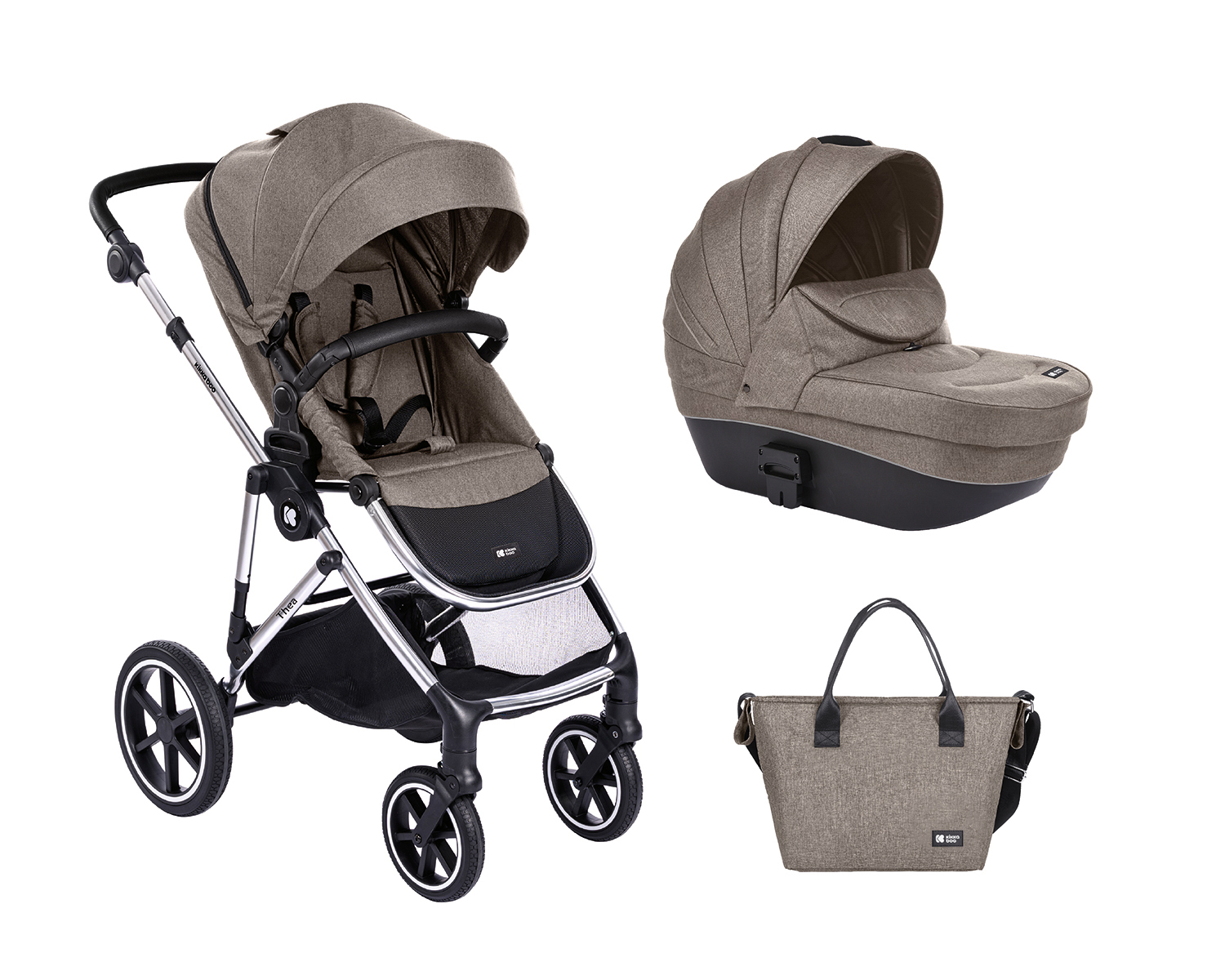Комбинирана количка 2в1 с твърд кош Thea Beige