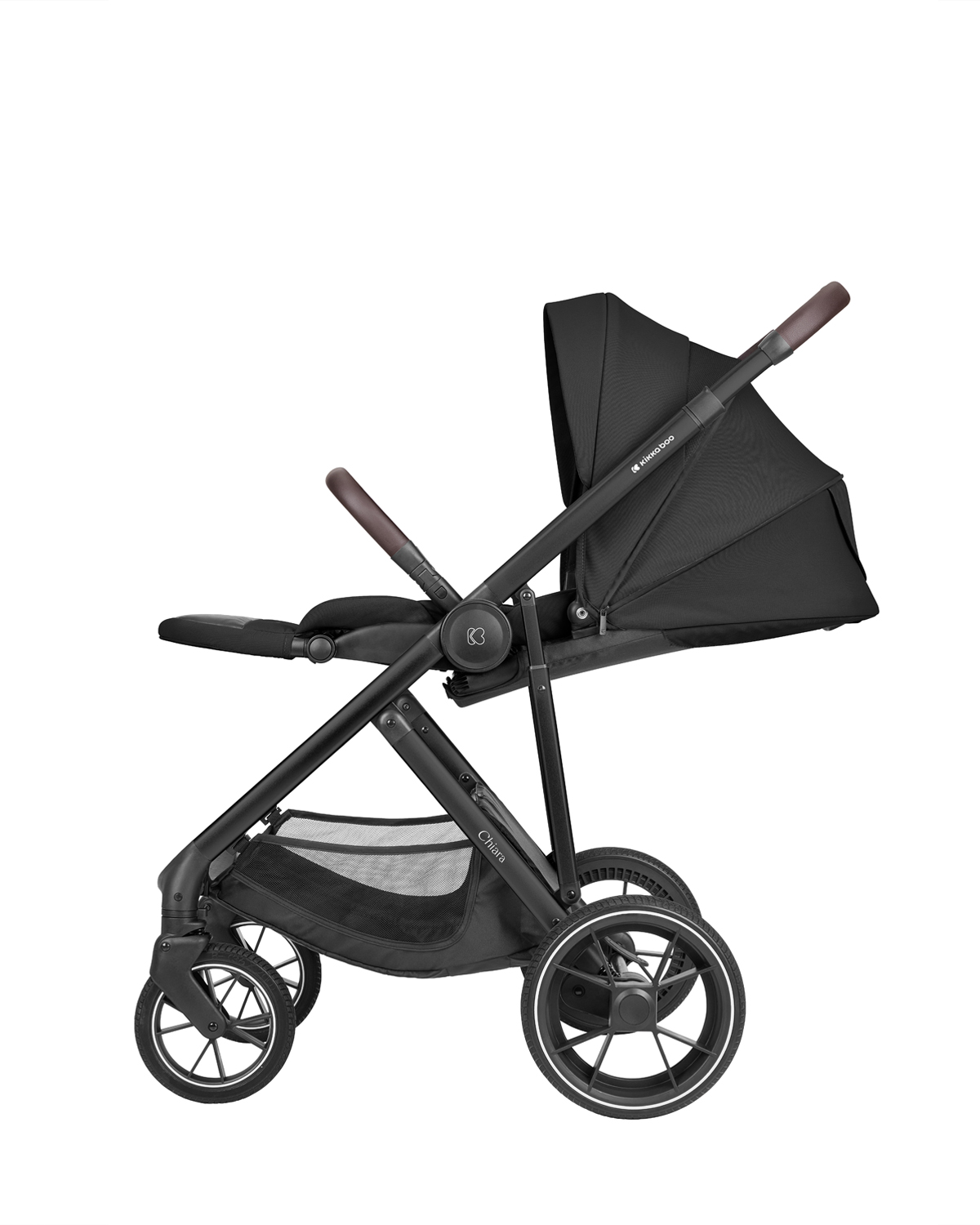 Комбинирана количка 3в1 с кош за новородено Chiara Black
