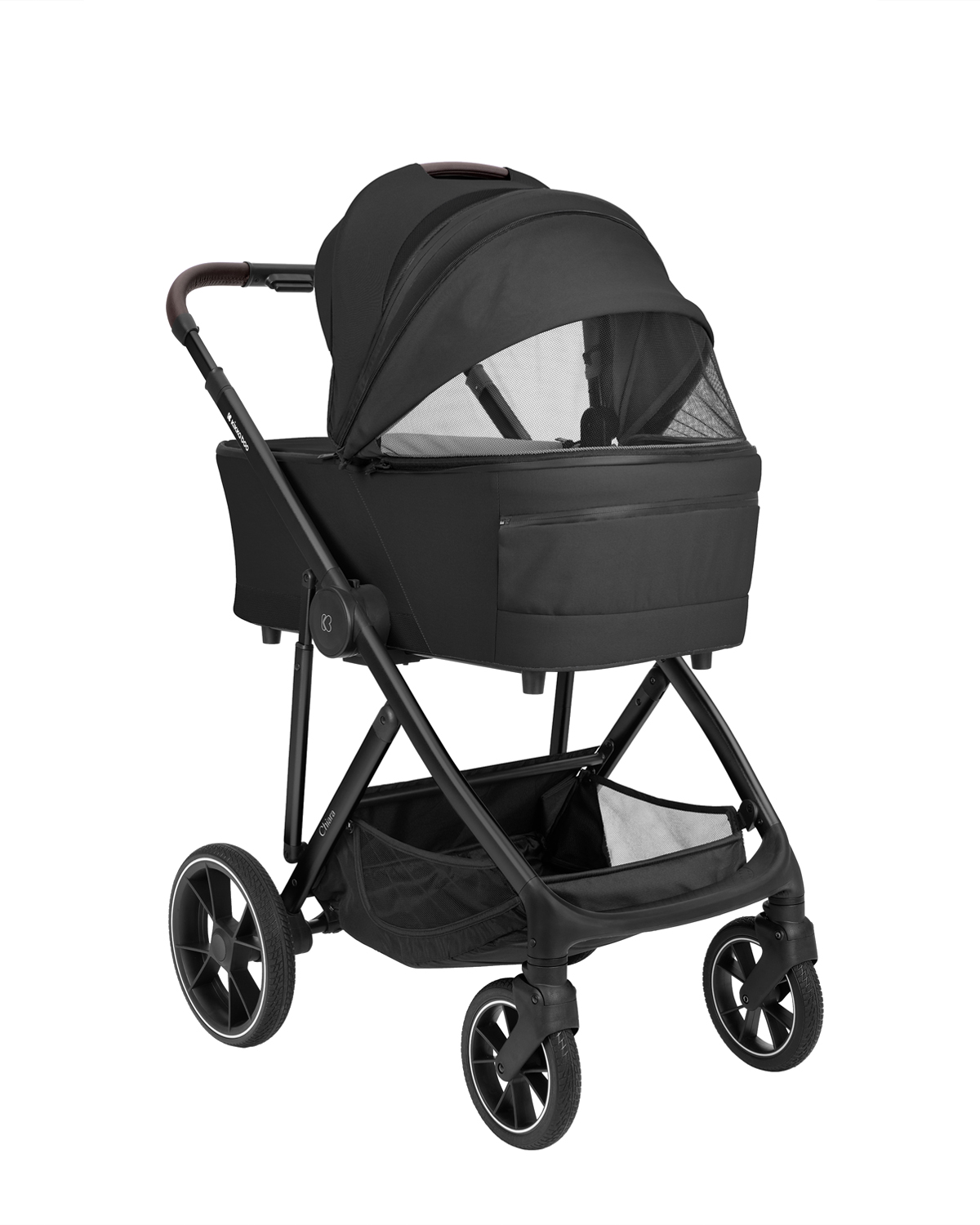 Комбинирана количка 3в1 с кош за новородено Chiara Black