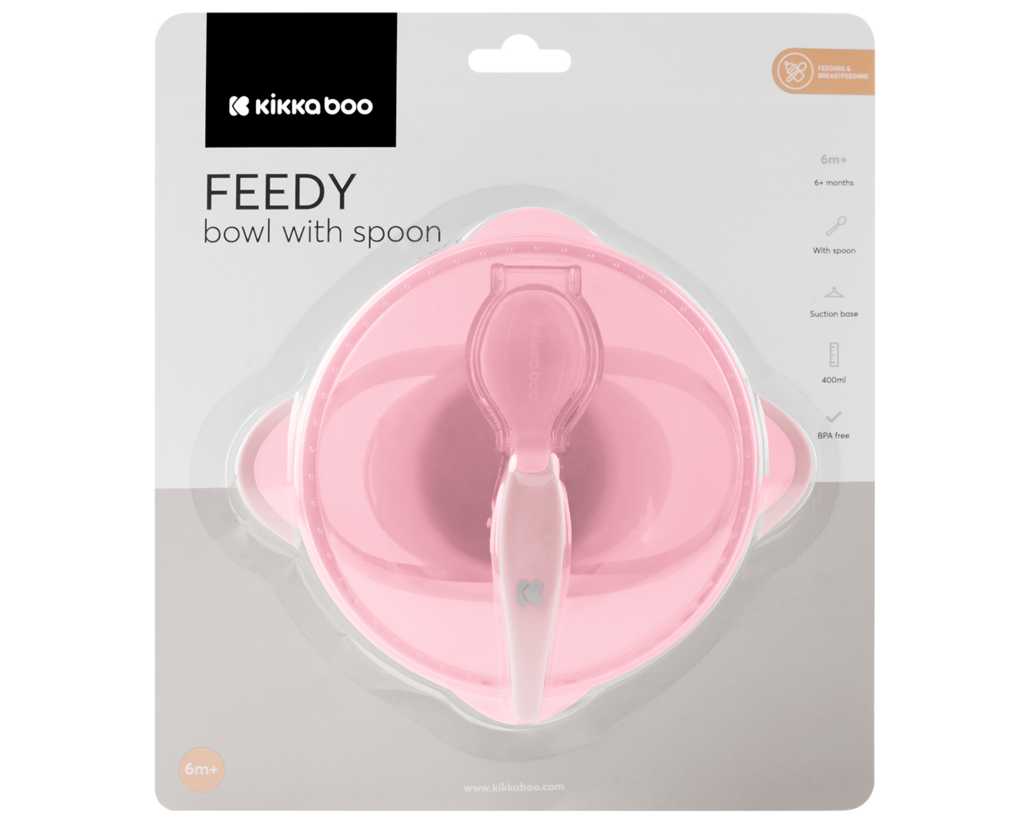 Купа с лъжица Feedy Pink