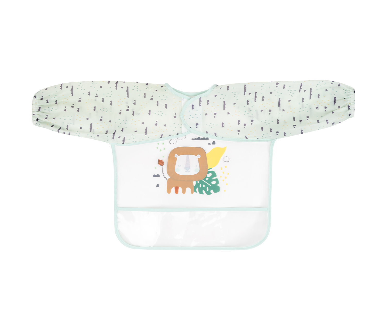 Непромокаем лигавник с ръкави и джоб Savanna Mint