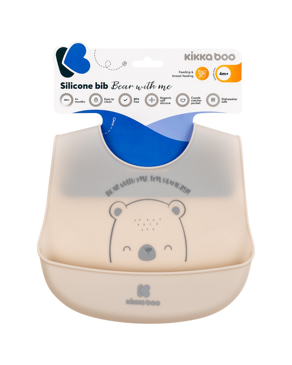 Лигавник силиконов Bear with me Grey