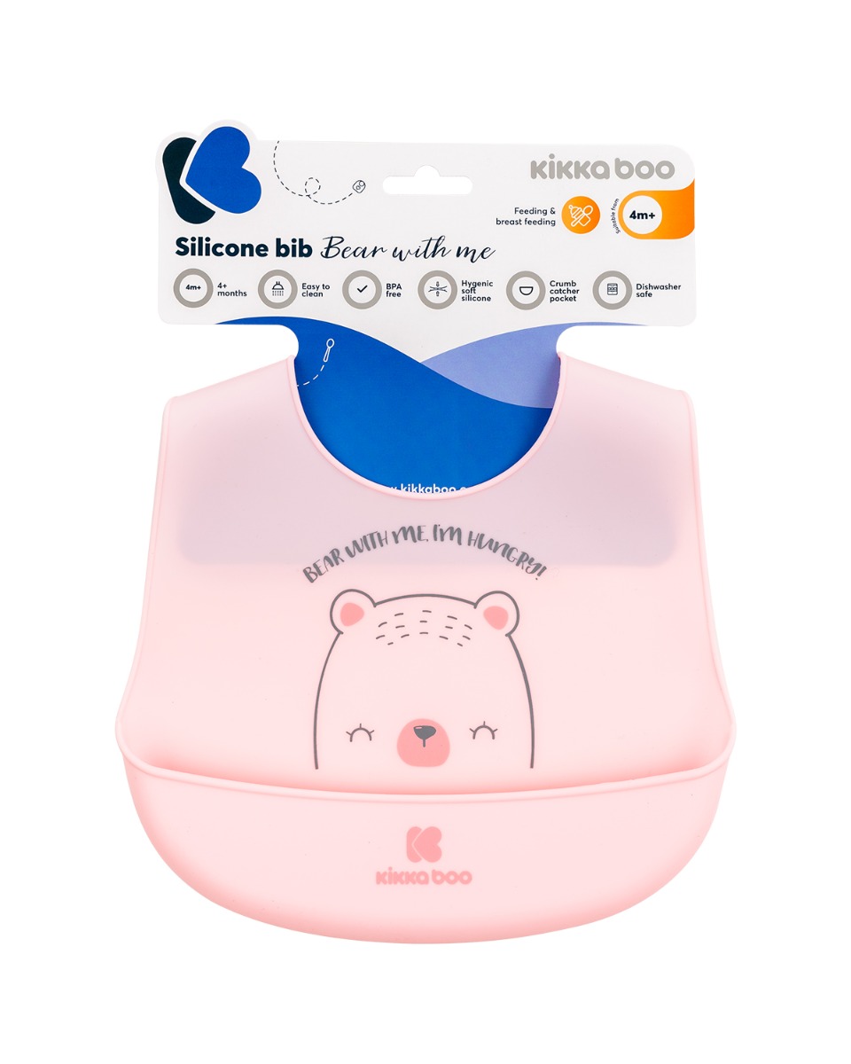 Лигавник силиконов Bear with me Pink