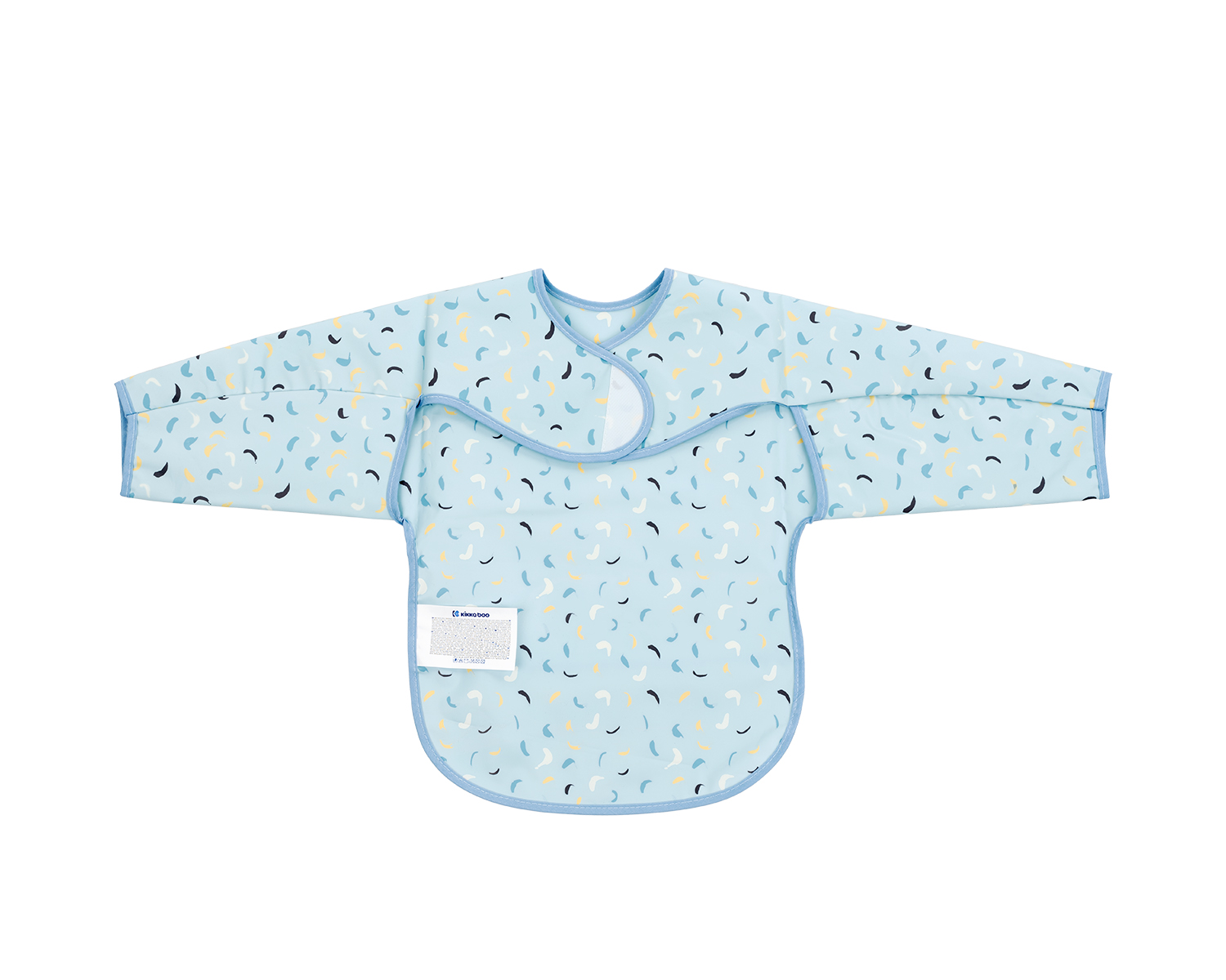 Непромокаем лигавник с ръкави и джоб Arty Blue Pattern