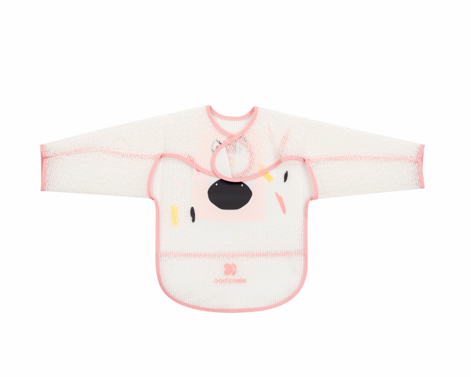 Непромокаем лигавник с ръкави и джоб Arty Pink
