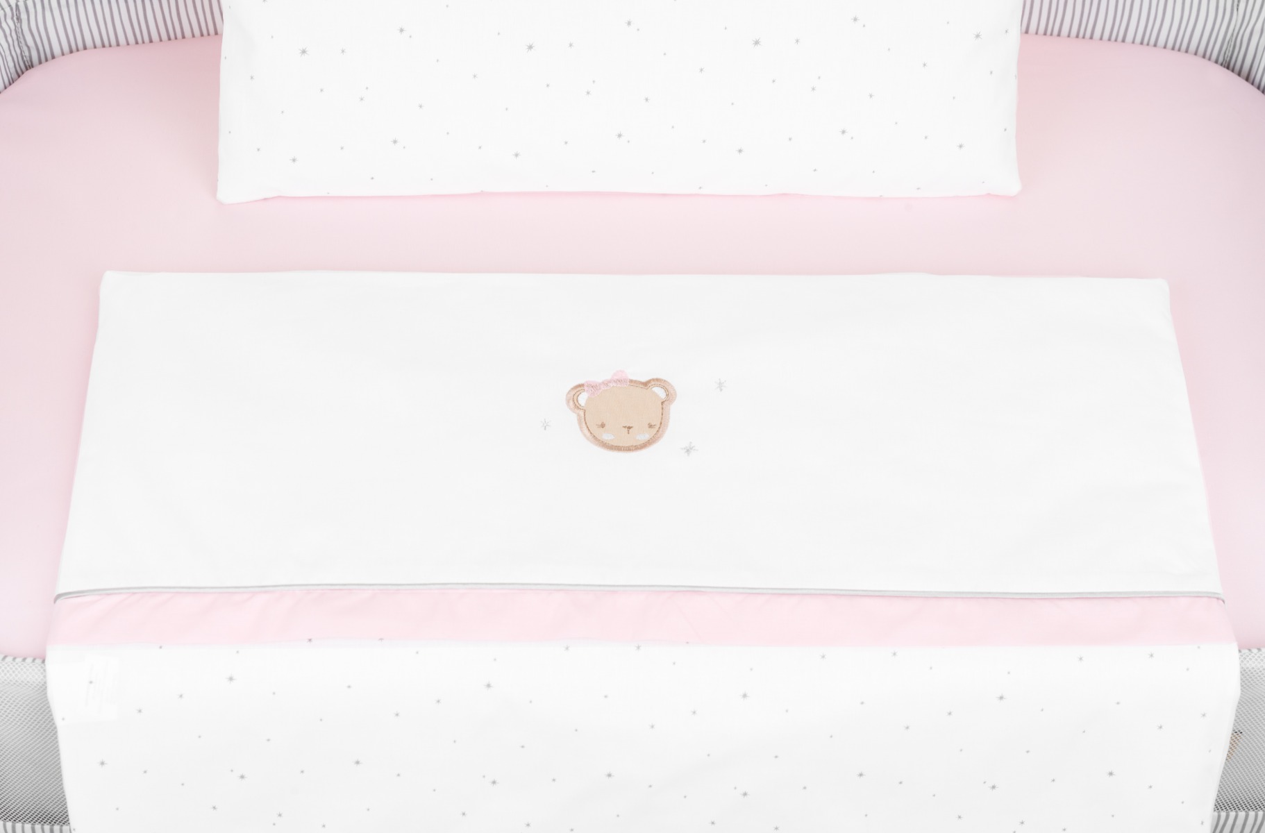 Бебешки спален комплект за мини-кошара 5ч Dream Big Pink