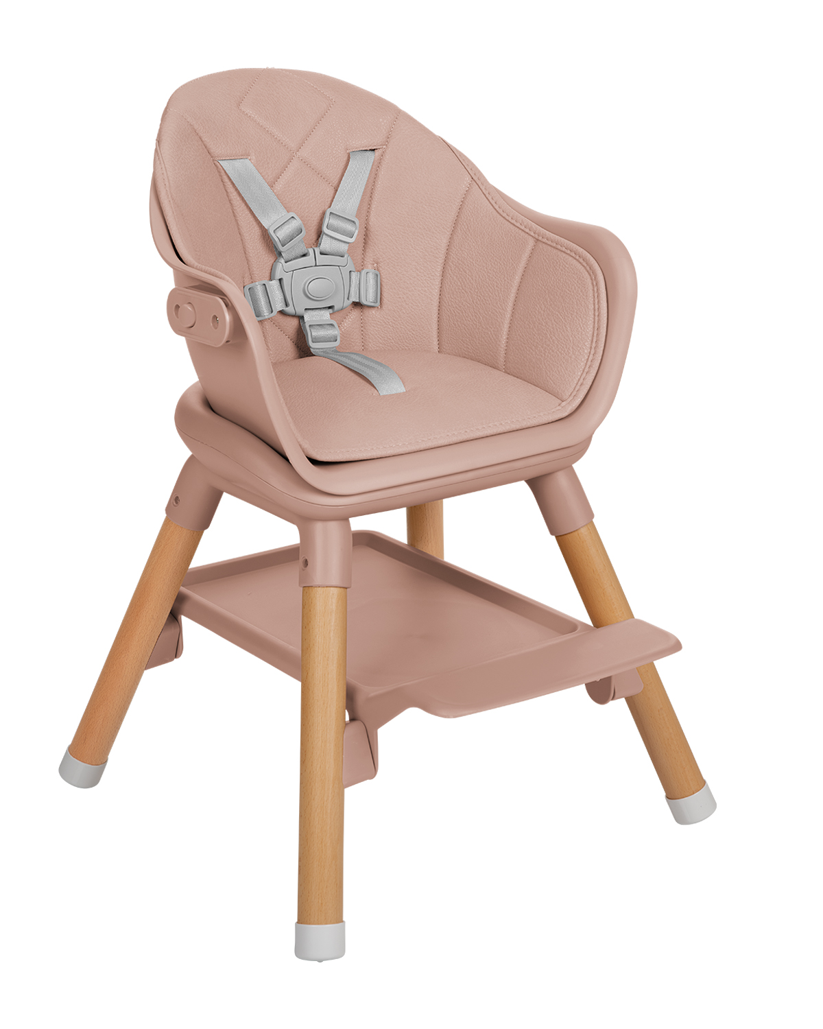 Стол за хранене 6в1 Woody Pink 2024