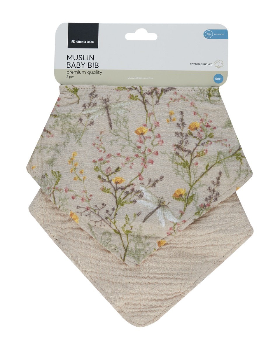 Комплект 2 бр муселинов лигавник Secret Garden Beige
