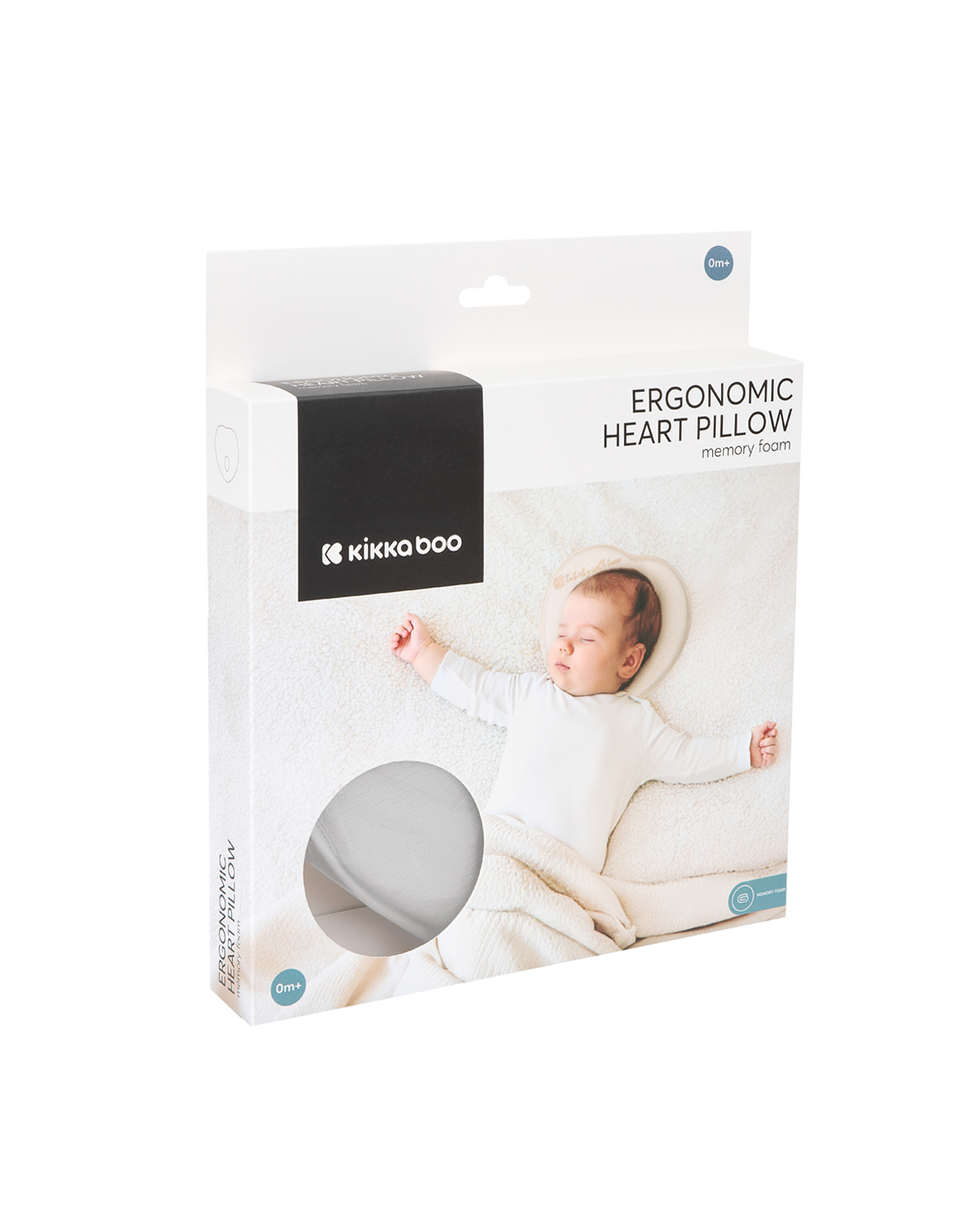 Мемори ергономична възглавница Heart Airknit Grey