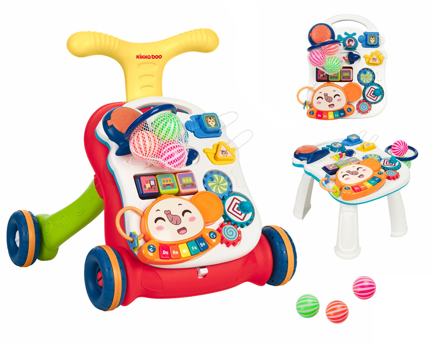 Играчка за прохождане 3в1 Play & Grow Red
