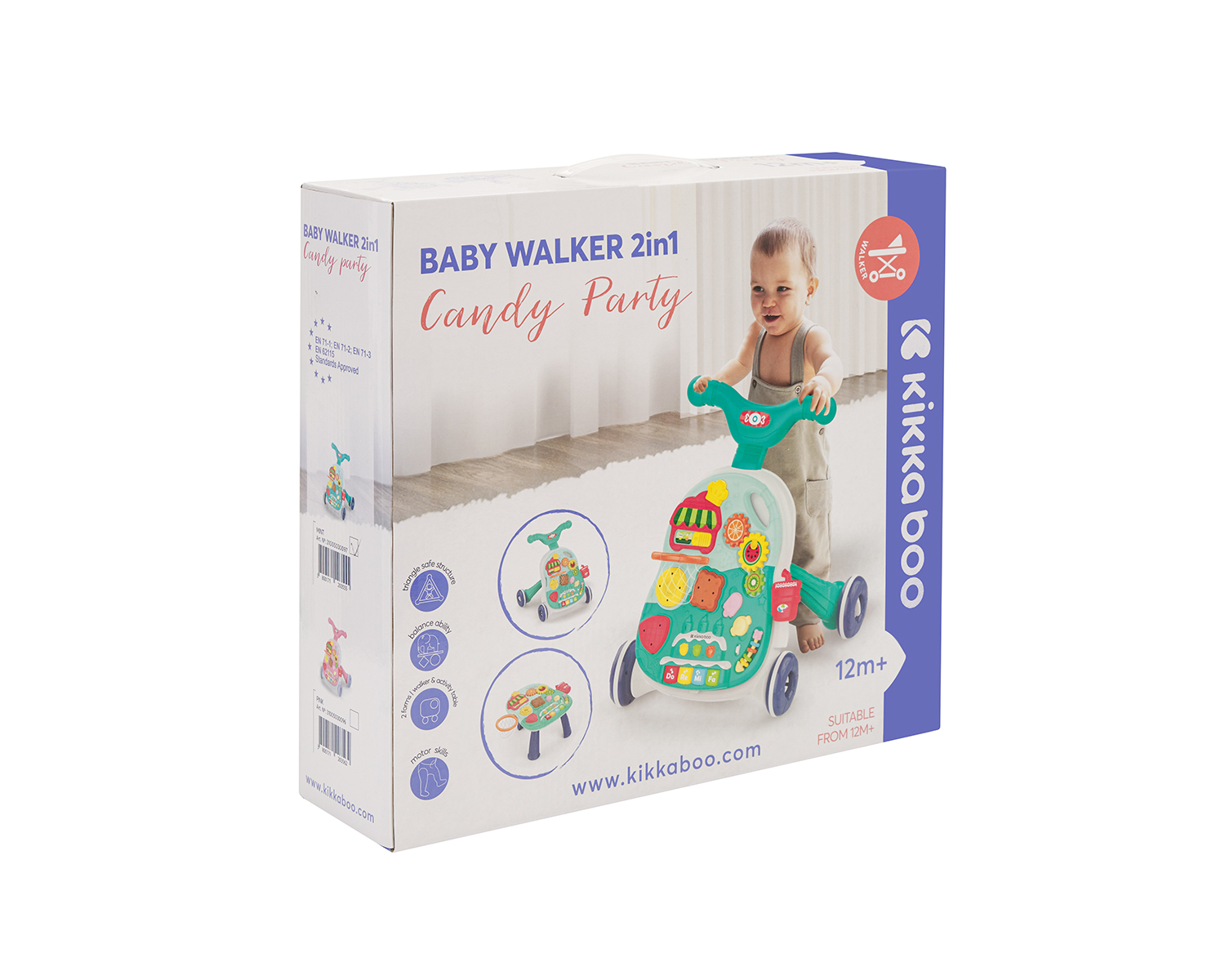 Играчка за прохождане 2в1 Candy Party Mint