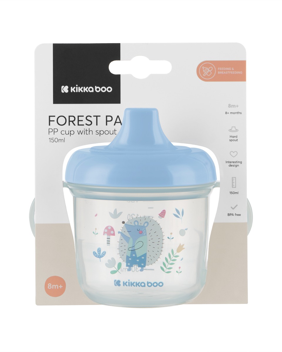 Чаша с твърд накрайник 150мл Forest Party Blue