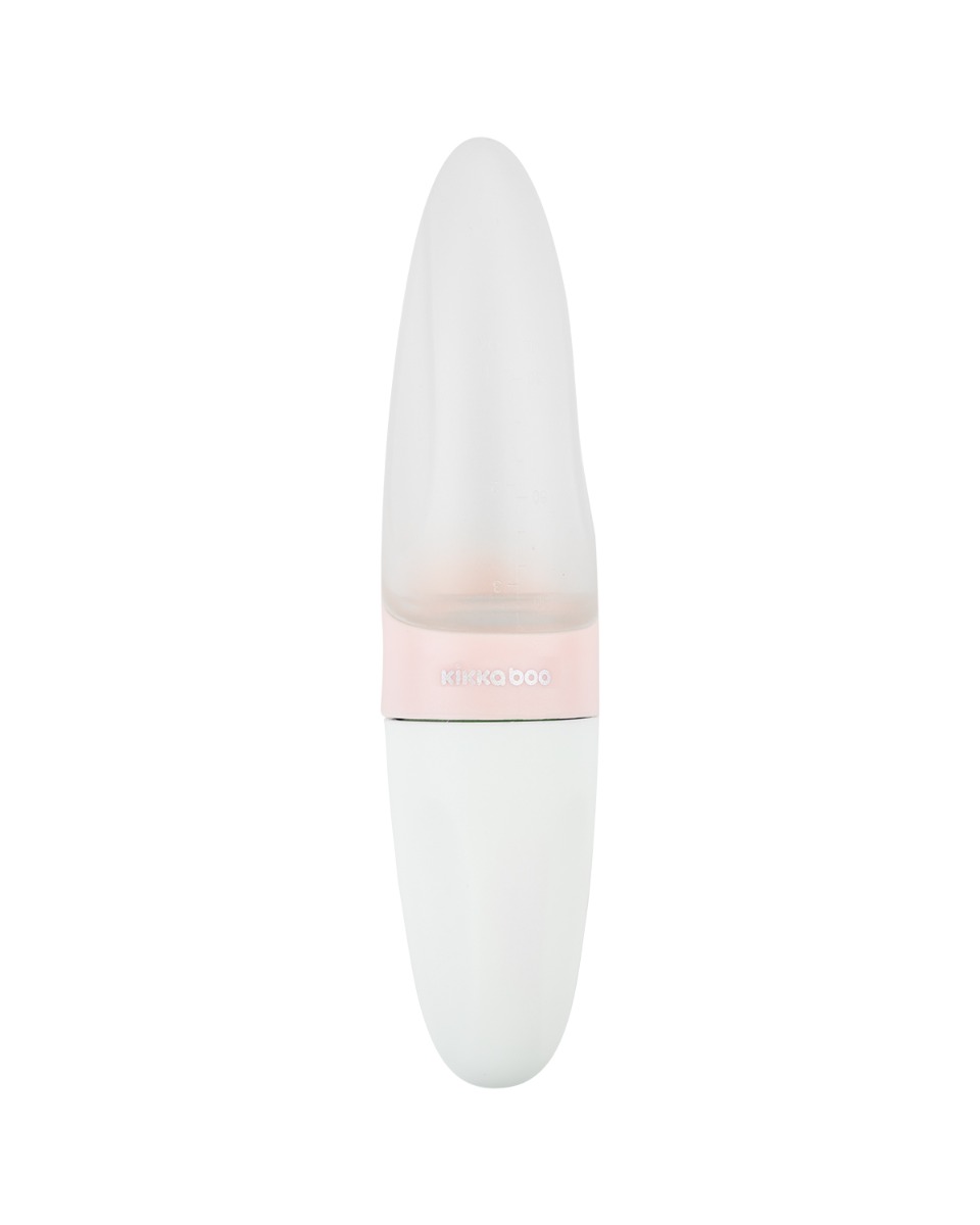 Шише силиконово с лъжичка 90мл. Comet Pink