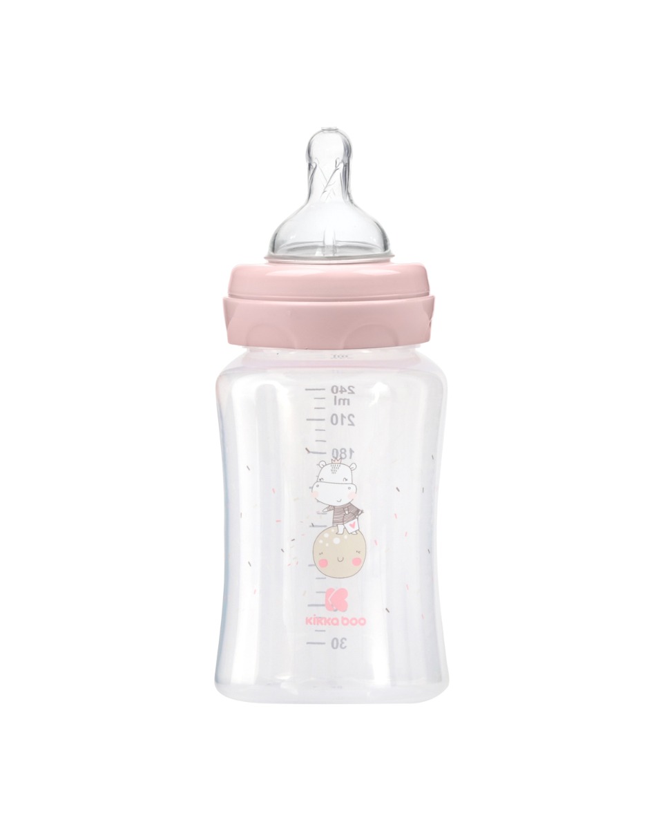 Шише РР 240мл Hippo Dreams Pink