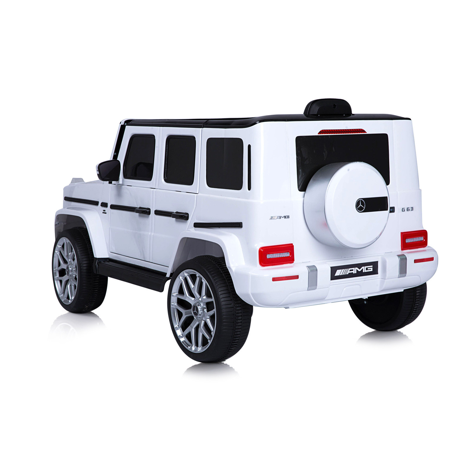 Джип MercedesAMG G63  бял,EVAгуми,коженa