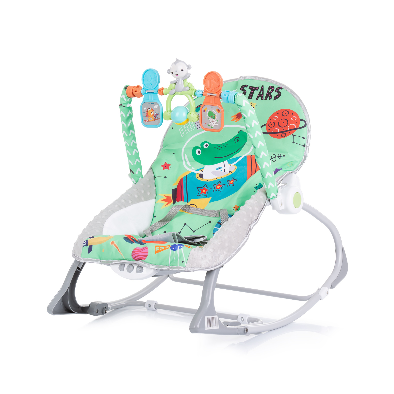 Музикален шезлонг "Baby Spa"зелен