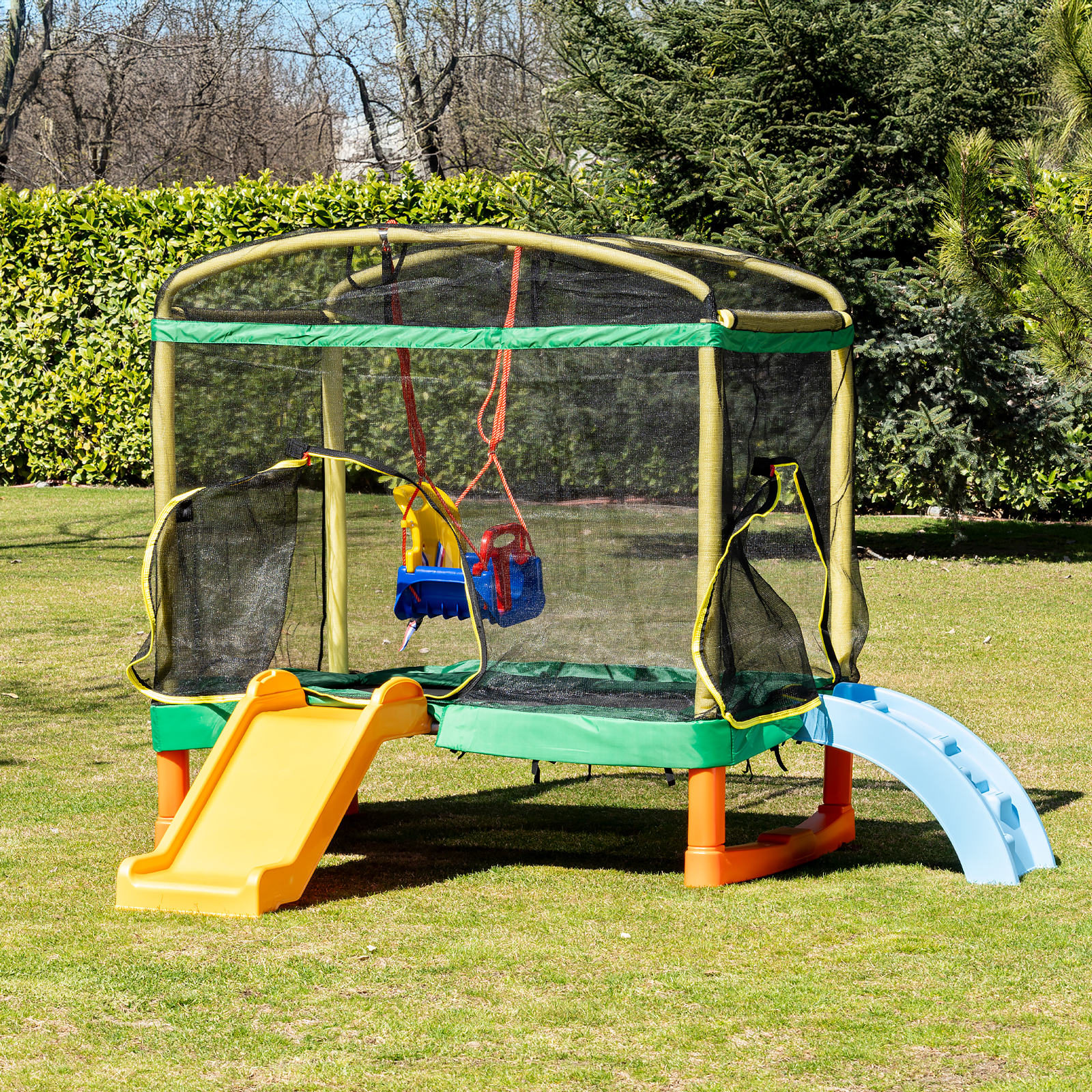 Голям батут Playground 200 см.с пърз.зел