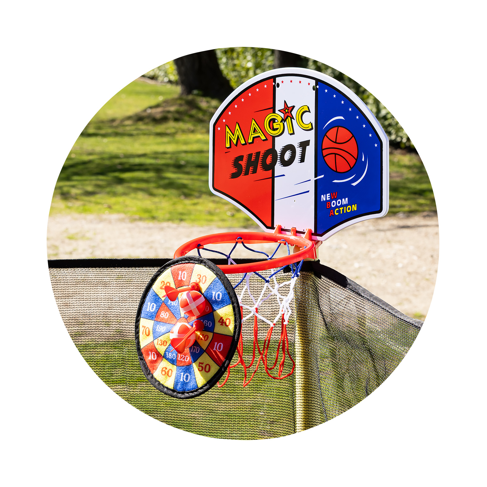 Голям батут Sporty 140 см. с баскет. кош
