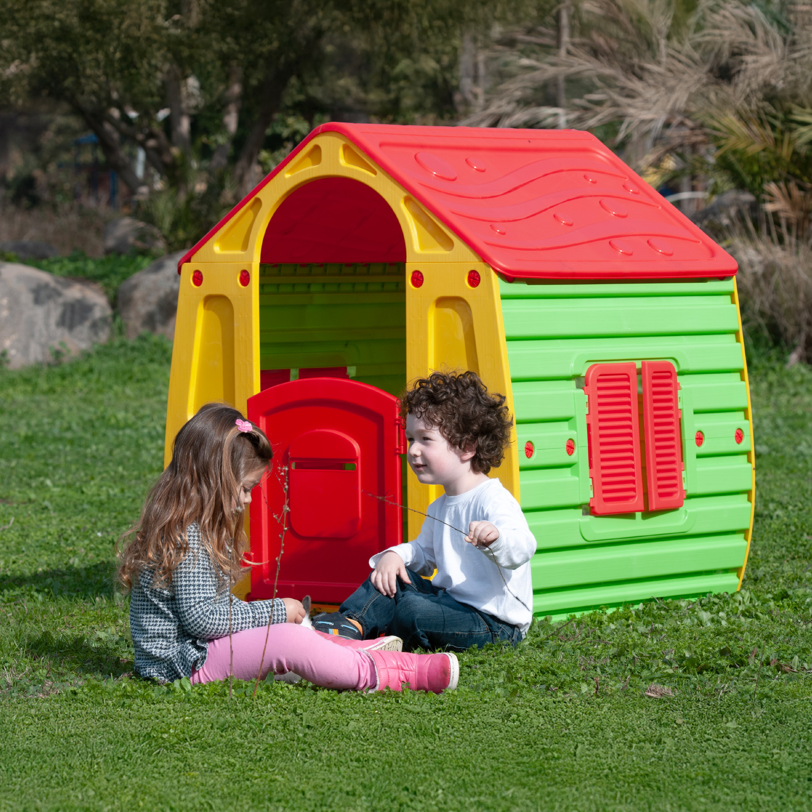 Детска къща за игра MAGICAL HOUSE жълта