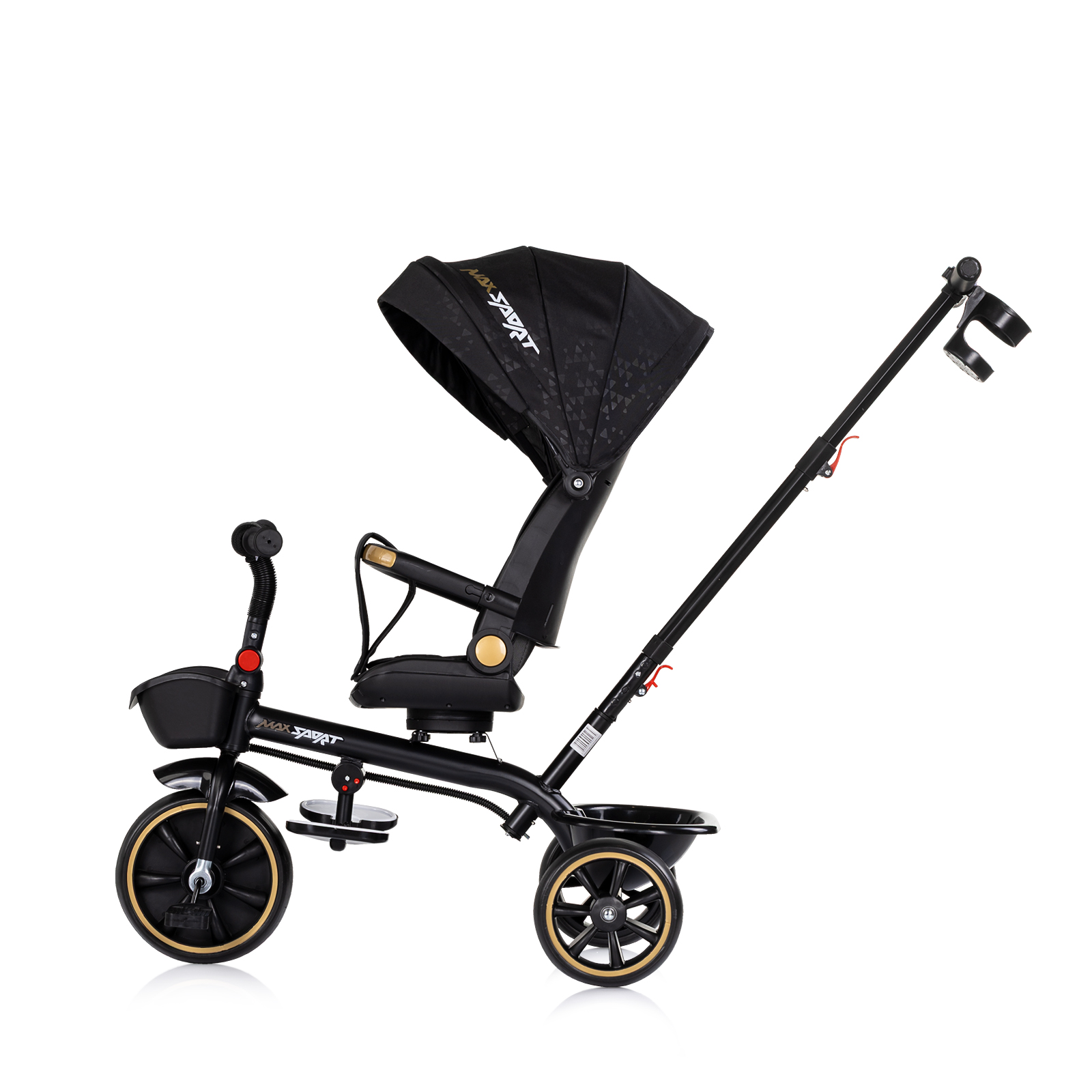 Триколка със сенник Max Sport черна