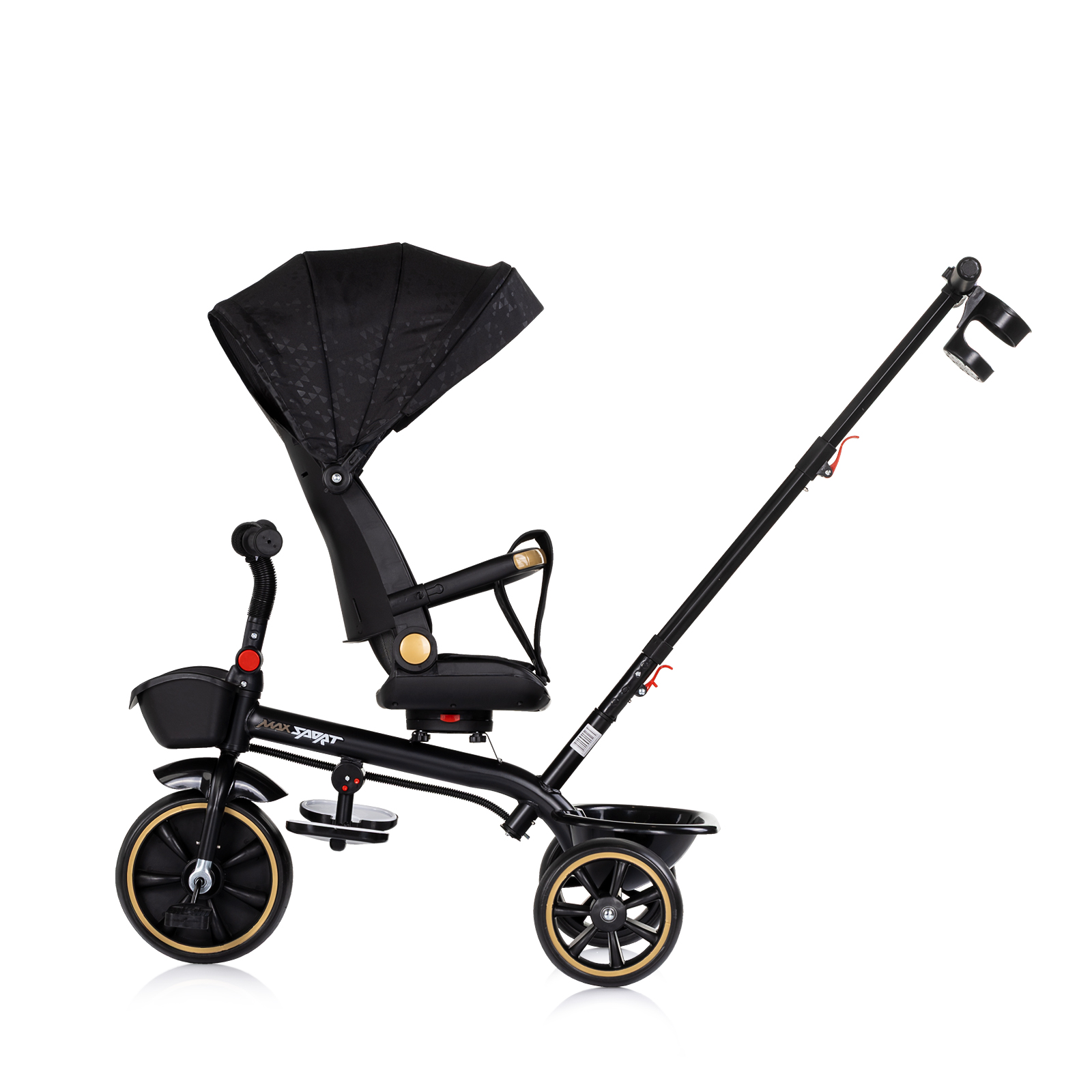 Триколка със сенник Max Sport черна