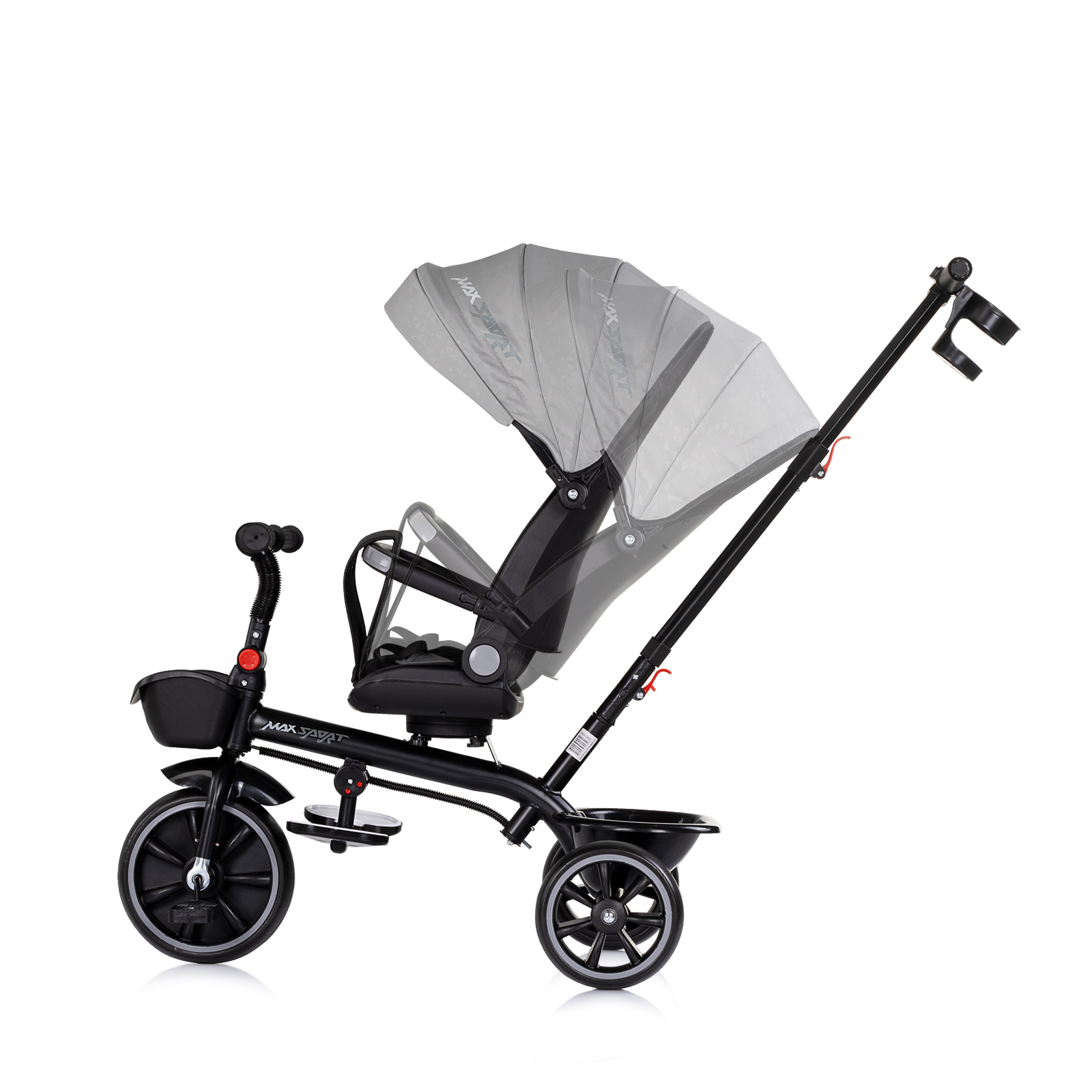 Триколка със сенник Max Sport сива