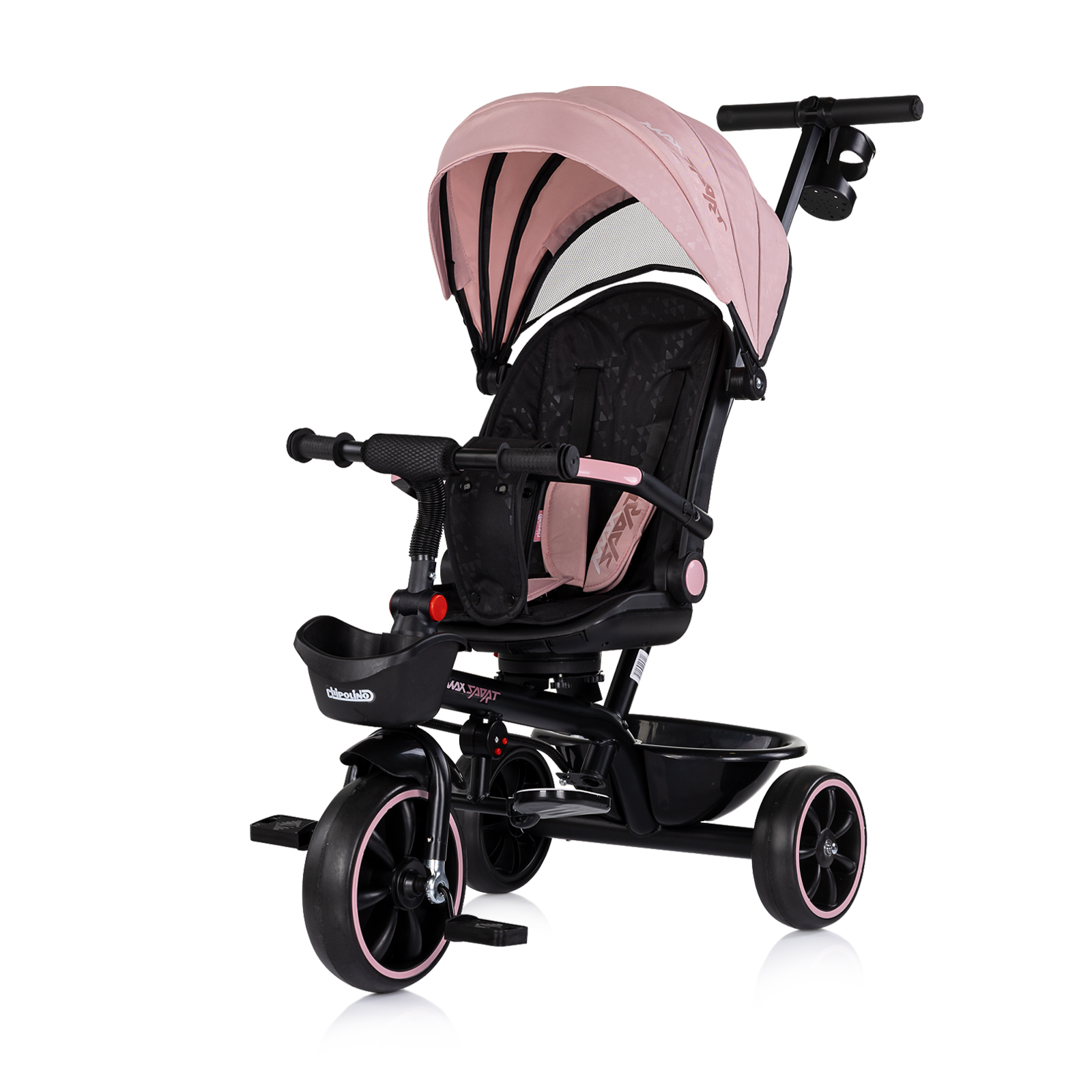 Триколка със сенник Max Sport розова пуд