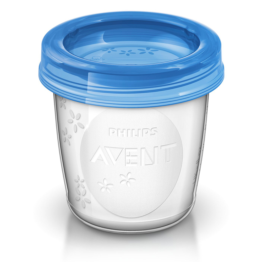 Philips AVENT Контейнери за съхранение на кърма и бебешка храна VIA 180 мл, 10 бр./оп.