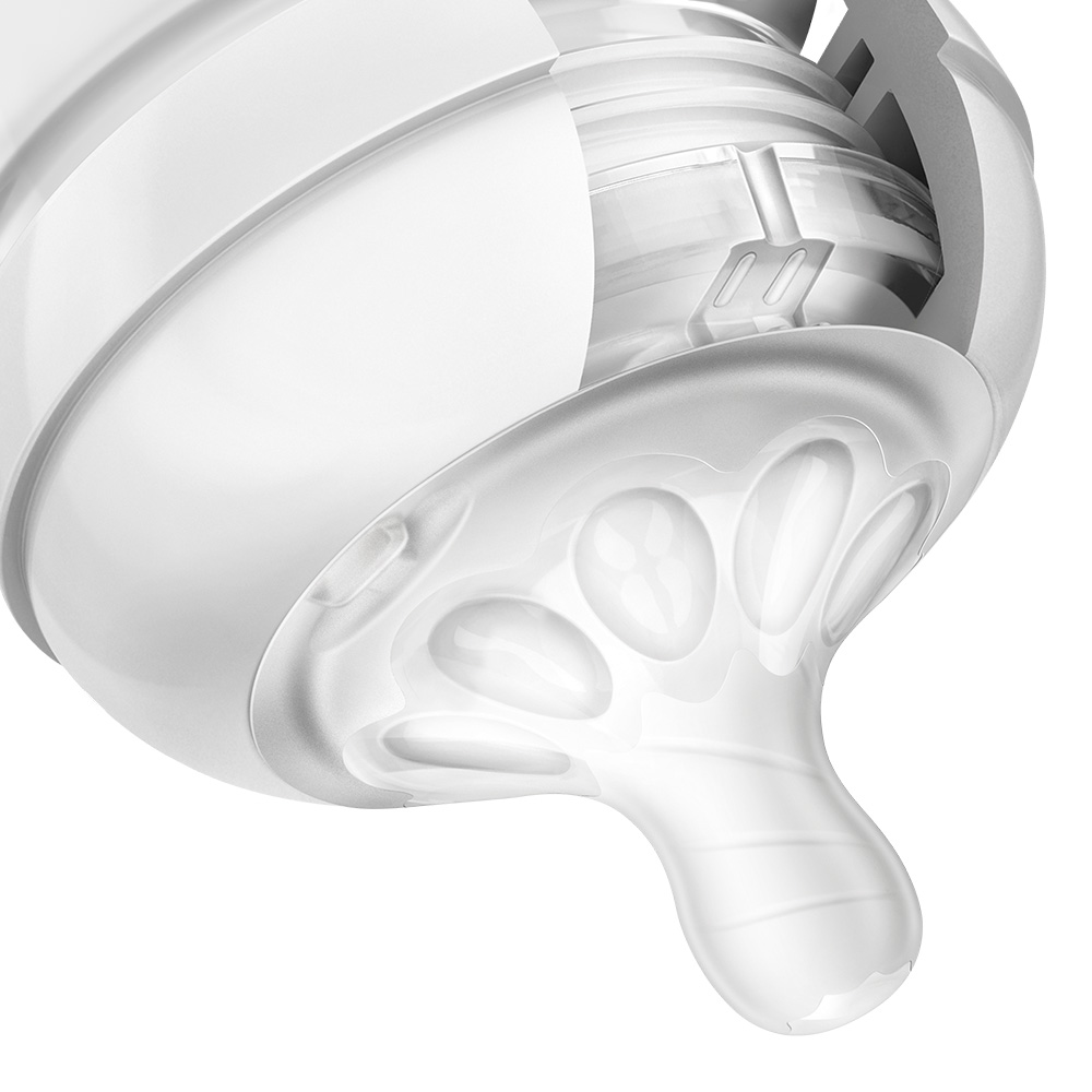 Шише за хранене Natural Philips AVENT 60 мл, с биберон с по-бавен поток First Flow подходящ за новородени и недоносени бебета