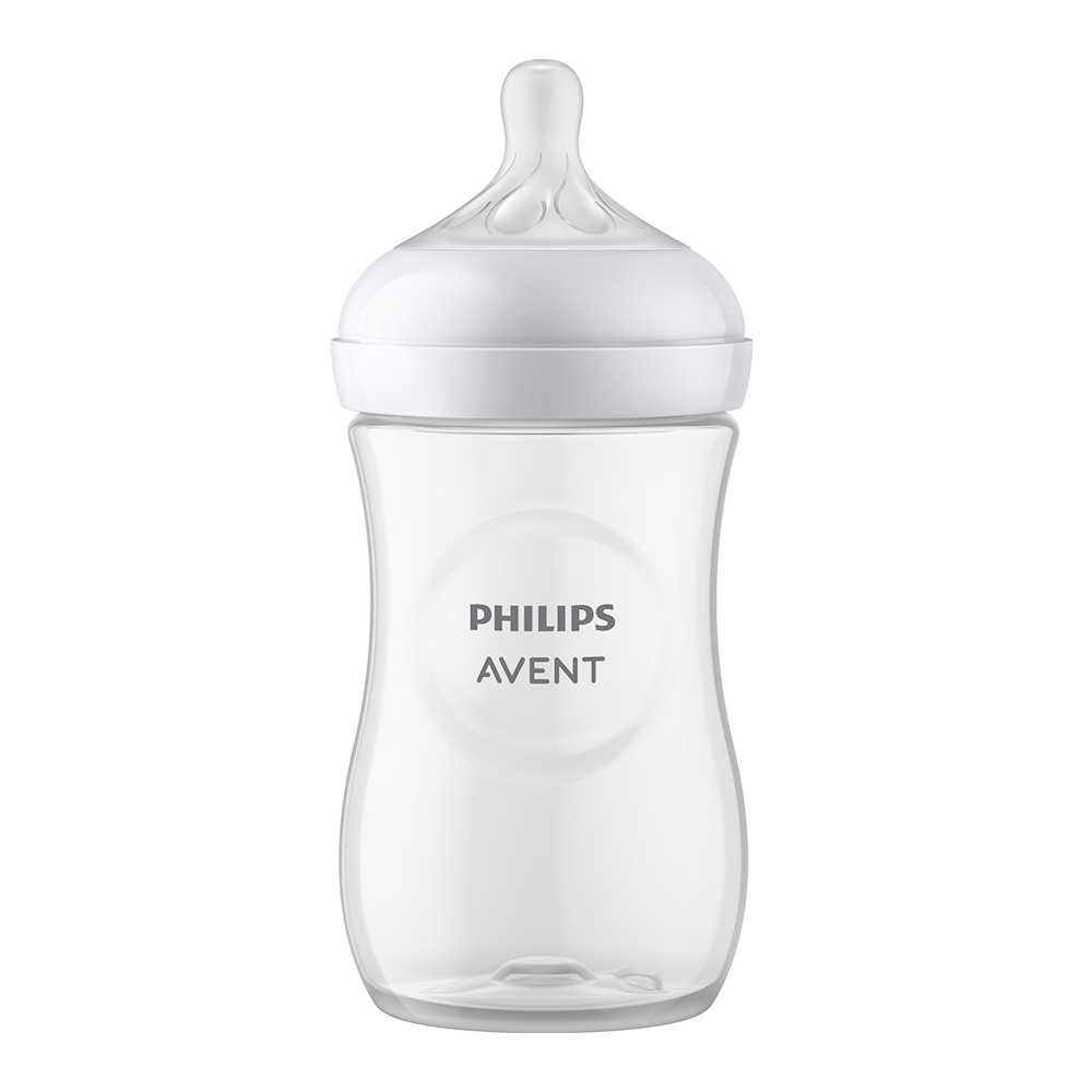 Шише за хранене Natural Response 260 мл с биберон без протичане Natural Response със среден поток, Philips AVENT SCY903/01
