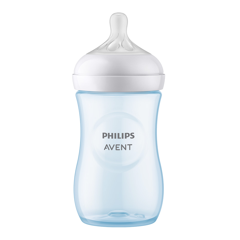 Шише за хранене Natural Response 260 мл с биберон без протичане Natural Response със среден поток, Philips AVENT SCY903/21