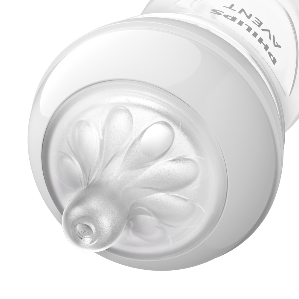 Шише за хранене Natural Response 260 мл с биберон без протичане Natural Response със среден поток, Philips AVENT SCY903/21
