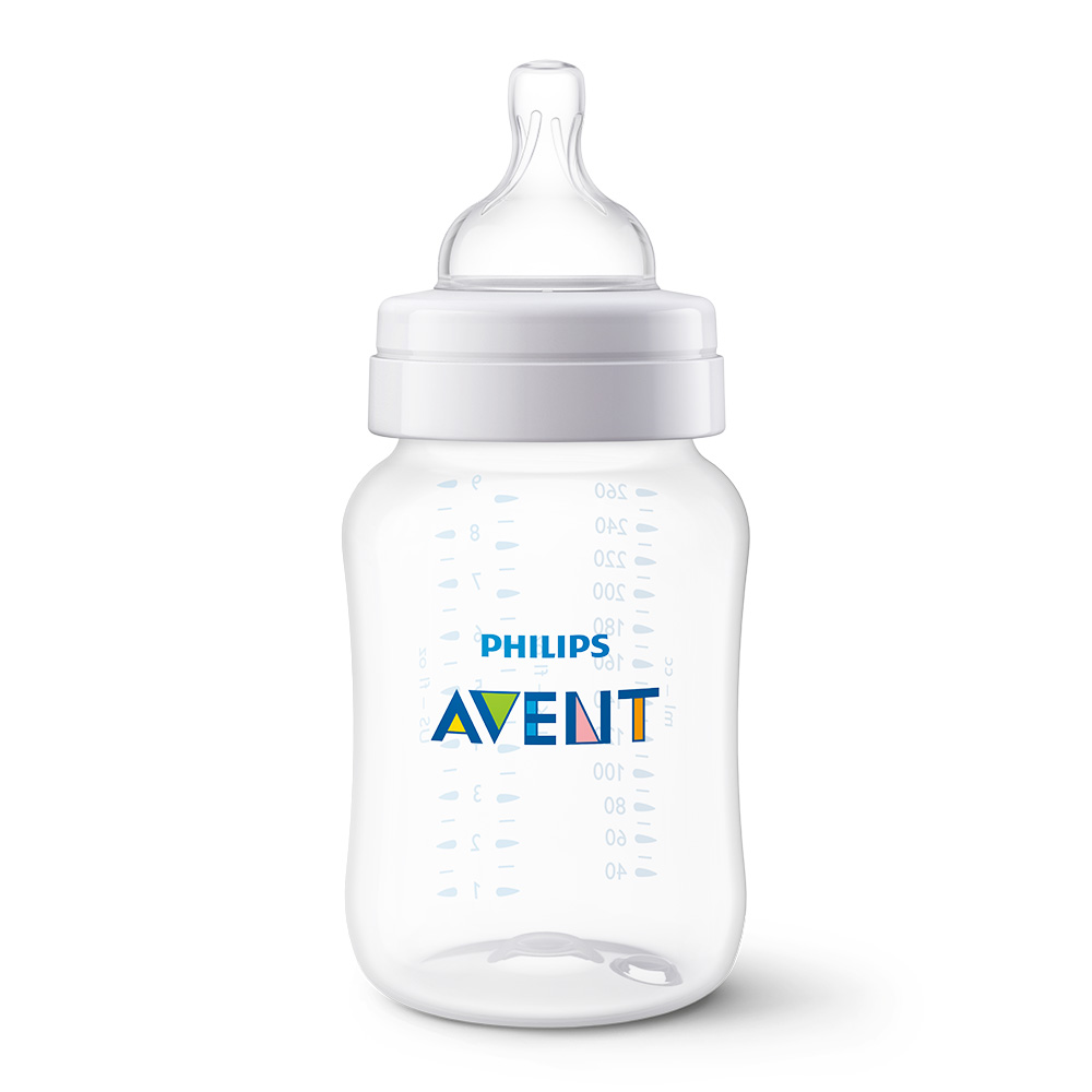 Шише за хранене Anti-Colic 260 мл, с биберон със сила на потока 2, 1м+ Philips AVENT SCY103/01