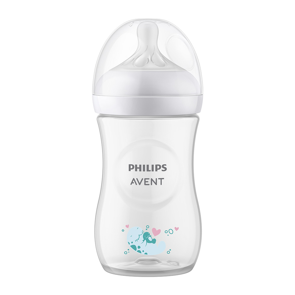 Подаръчен комплект за бебе Philips AVENT SCD837/11 Октоподи с 2 бр. шишета за хранене Natural Response 260 мл с биберони без протичане със среден поток и 2 бр. залъгалки Ultra Air 0-6м
