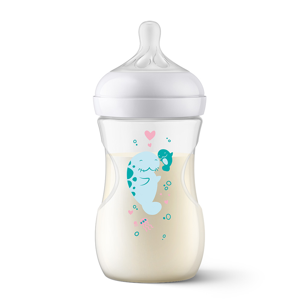 Подаръчен комплект за бебе Philips AVENT SCD837/11 Октоподи с 2 бр. шишета за хранене Natural Response 260 мл с биберони без протичане със среден поток и 2 бр. залъгалки Ultra Air 0-6м