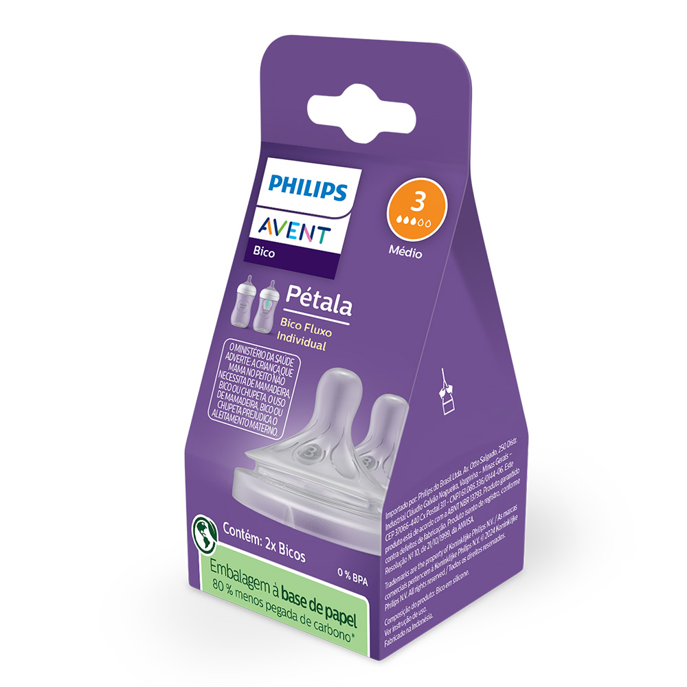 Комплект от 2 бр. Биберони без протичане Philips AVENT Natural Response SCY963/02 с бавен поток