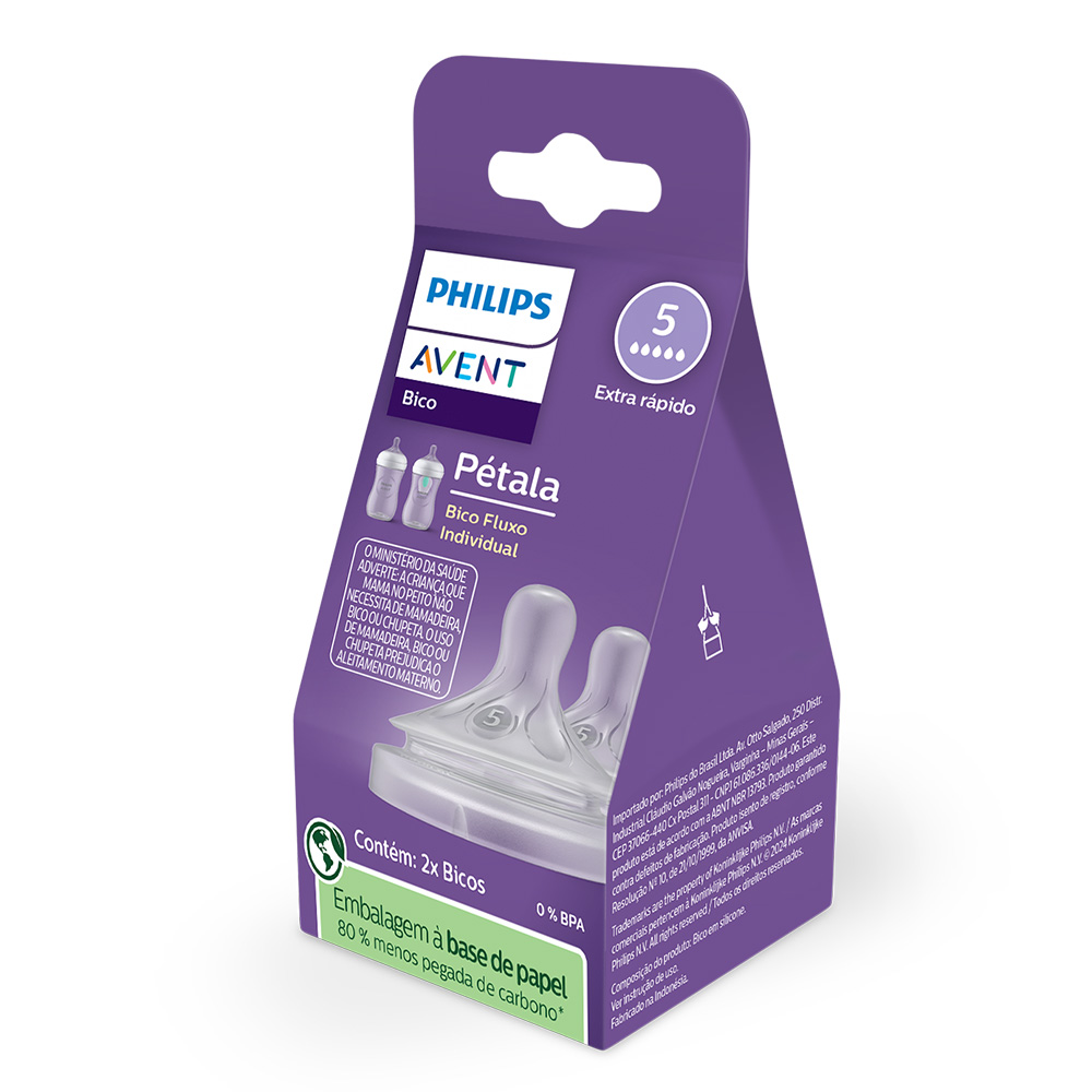 Комплект от 2 бр. Биберони без протичане Philips AVENT Natural Response SCY965/02, с много бърз поток