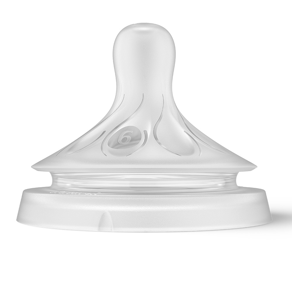 Комплект от 2 бр. Биберони без протичане Philips AVENT Natural Response SCY966/02, flow 6 за гъсти течности