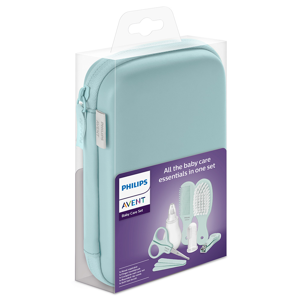 Комплект Грижа за бебето Philips AVENT SCH401/00 с 9 принадлежности за хигиената и здравето на бебето в красив несесер