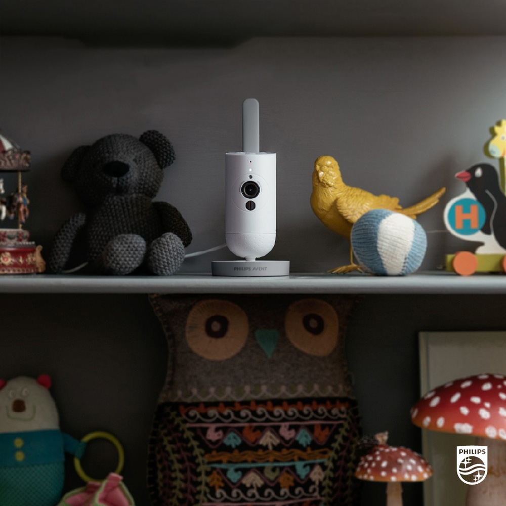 Дигитален видеомонитор Philips Avent SCD953/26 с Full HD камера с нощно виждане, 120° широкоъгълен обектив, 4,3 инча цветен LCD екран, връзка с мобилно приложение