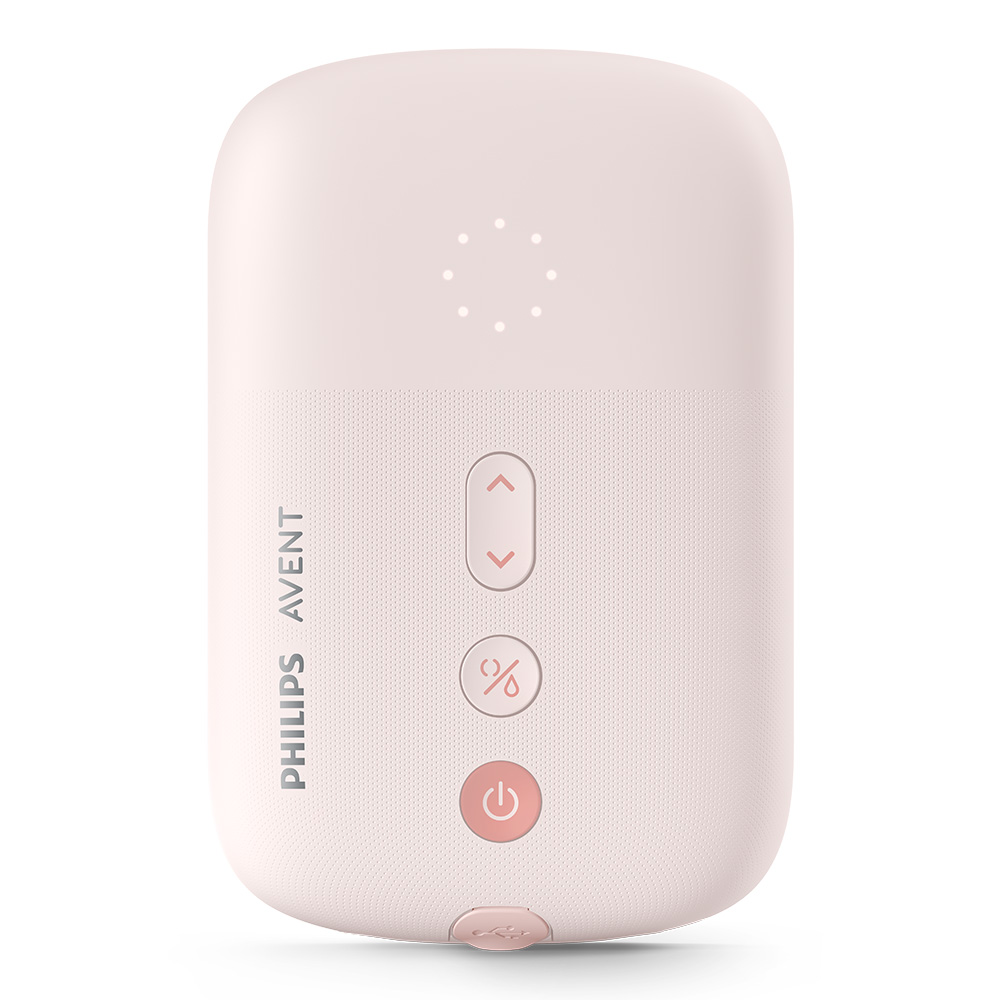 Единична електрическа помпа Natural Motion Philips AVENT SCF395/31 Advanced с 1 бр. полипропиленово шише от 125 мл с биберон Natural Response 0м+, 5 бр. торбички за кърма и 4 бр. подплънки