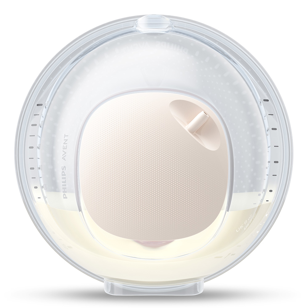 Двойна електрическа помпа Philips AVENT Hands-free SCF532/11 тип “свободни ръце”, която дискретно се побира в сутиена, задвижващ мотор с акумулаторна батерия