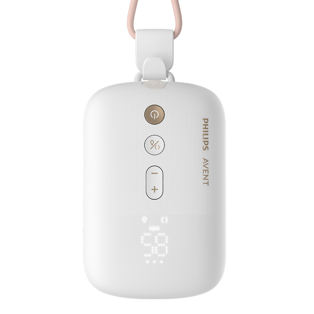 Двойна електрическа помпа Philips AVENT Hands-free SCF532/11 тип “свободни ръце”, която дискретно се побира в сутиена, задвижващ мотор с акумулаторна батерия