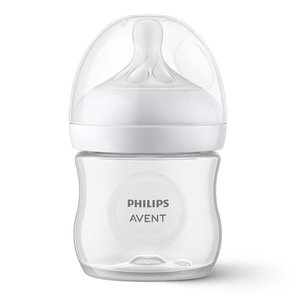 Комплект от Единична електрическа помпа за изцеждане на кърма Philips AVENT Essential, 1 бр. шише Natural Response 125 мл, 5 бр. торбички за кърма и 4 бр. подплънки