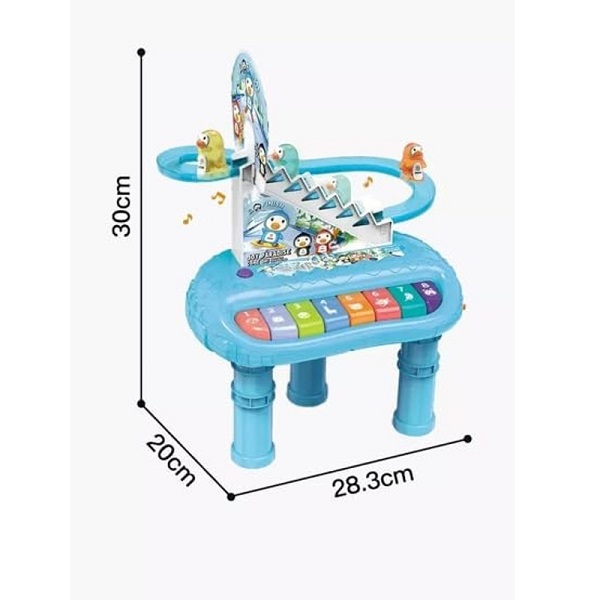 Бебешко пиано 2в1 Raya Toys Пингвини с пързалка