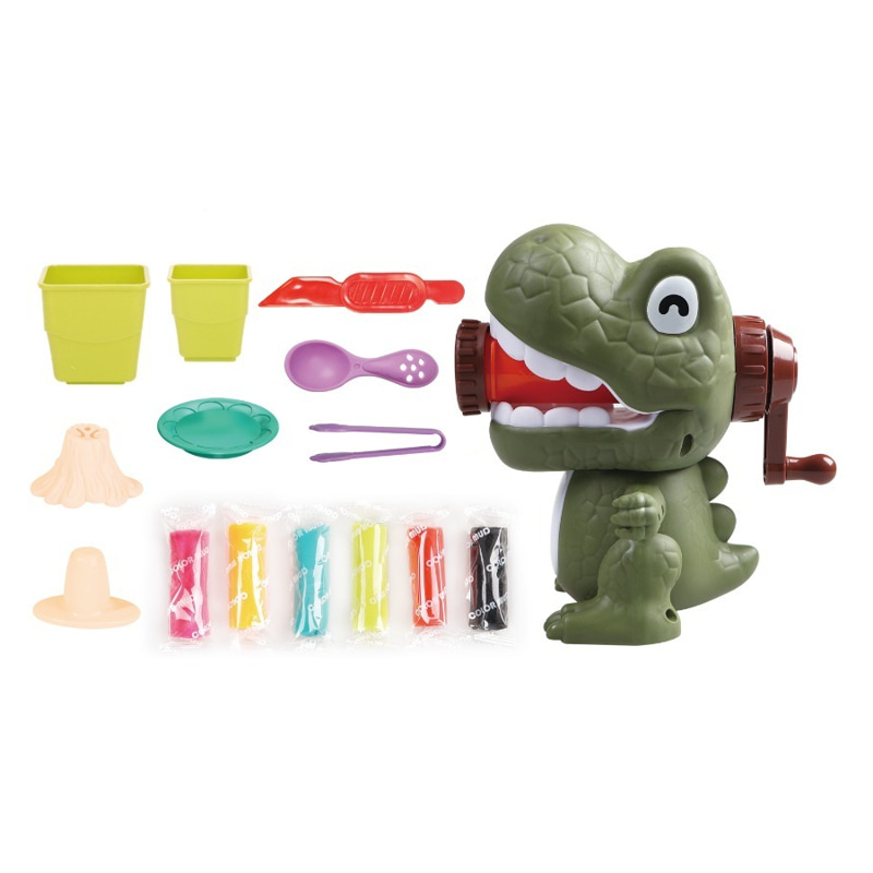 Детски комплект моделини и машина с формички Raya Toys Color Mud Динозавър
