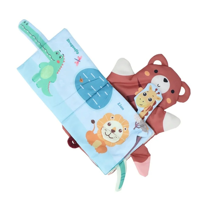 Бебешка мека книжка и кукла за ръка 2в1 Raya Toys