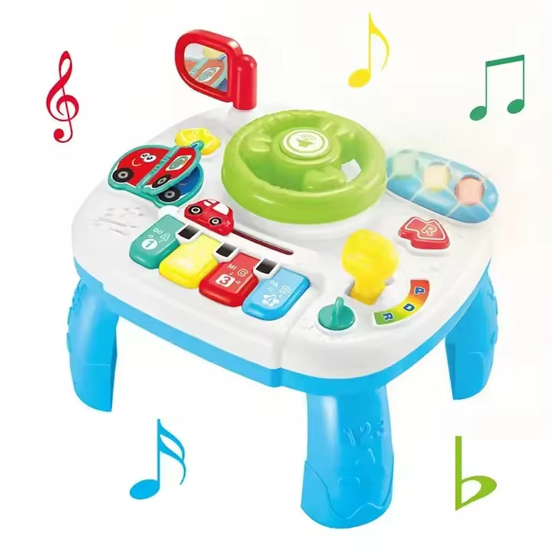 Бебешка мултифункционална масичка активити Raya Toys Game Table, с светлини и звук
