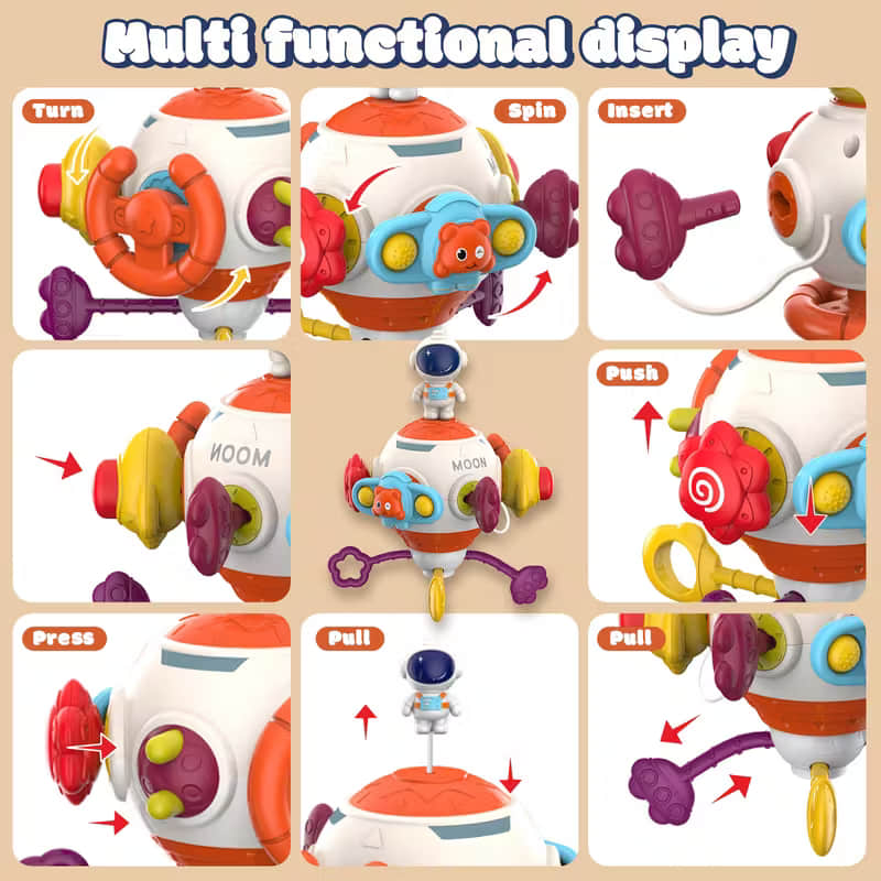 Бебешка сензорна топка 8в1 Raya Toys Baby Puzzle Game Ball
